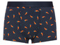 Blaue Boxershorts mit Chili-Muster.