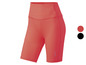 Kurze, gerippte Trainingshose für Frauen in Rosa.