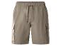 Herren-Cargoshorts in Khaki mit elastischem Bund und Kordelzug.