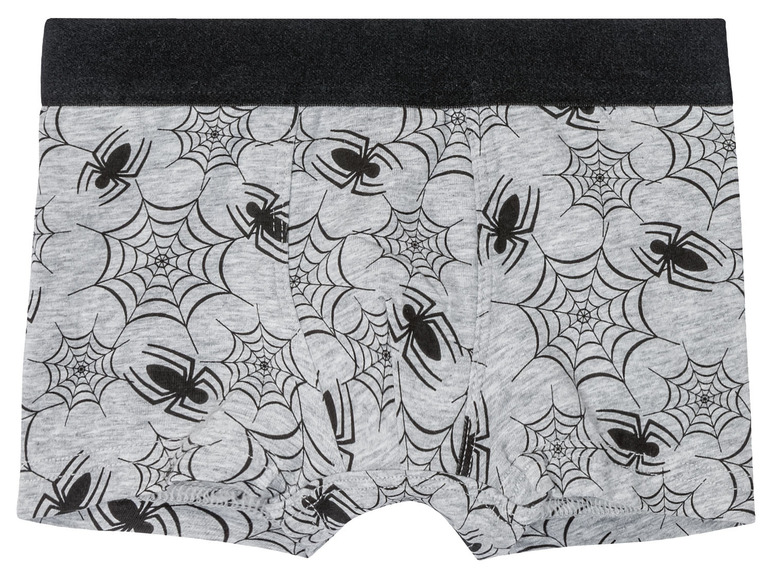 Graue Boxershorts mit Spinnennetz-Muster