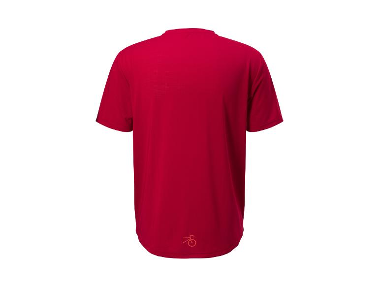 Rotes Radtrikot.