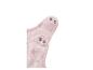 Detail eines rosa Babybodys mit Sternenmuster und Druckknöpfen.