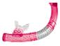 Rosa Schnorchel und Mundstück zum Tauchen.