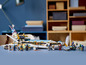 LEGO Ninjago Sets mit einem großen weißen Schiff und Minifiguren.