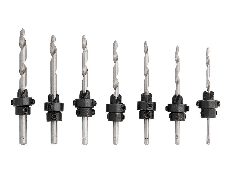 Ein Satz von 8 Holzbohrern mit verschiedenen Durchmessern.