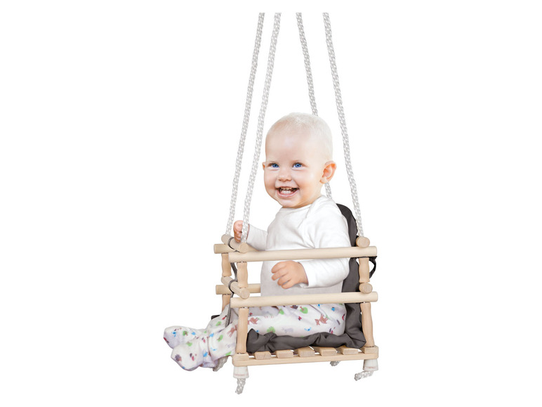 Gehe zu Vollbildansicht: Playtive Baby Holzschaukel mit Sicherheitssitz - Bild 10