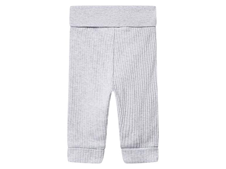 Graue gerippte Baby-Leggings