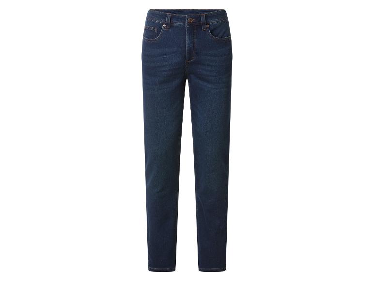 Dunkelblaue Herrenjeans mit geradem Bein