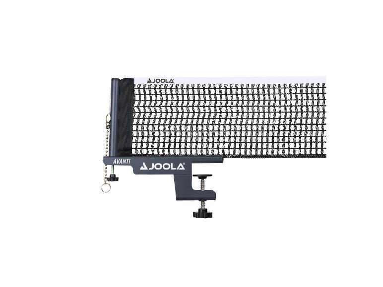 Tischtennisnetz mit Pfosten und Klemmbefestigung.