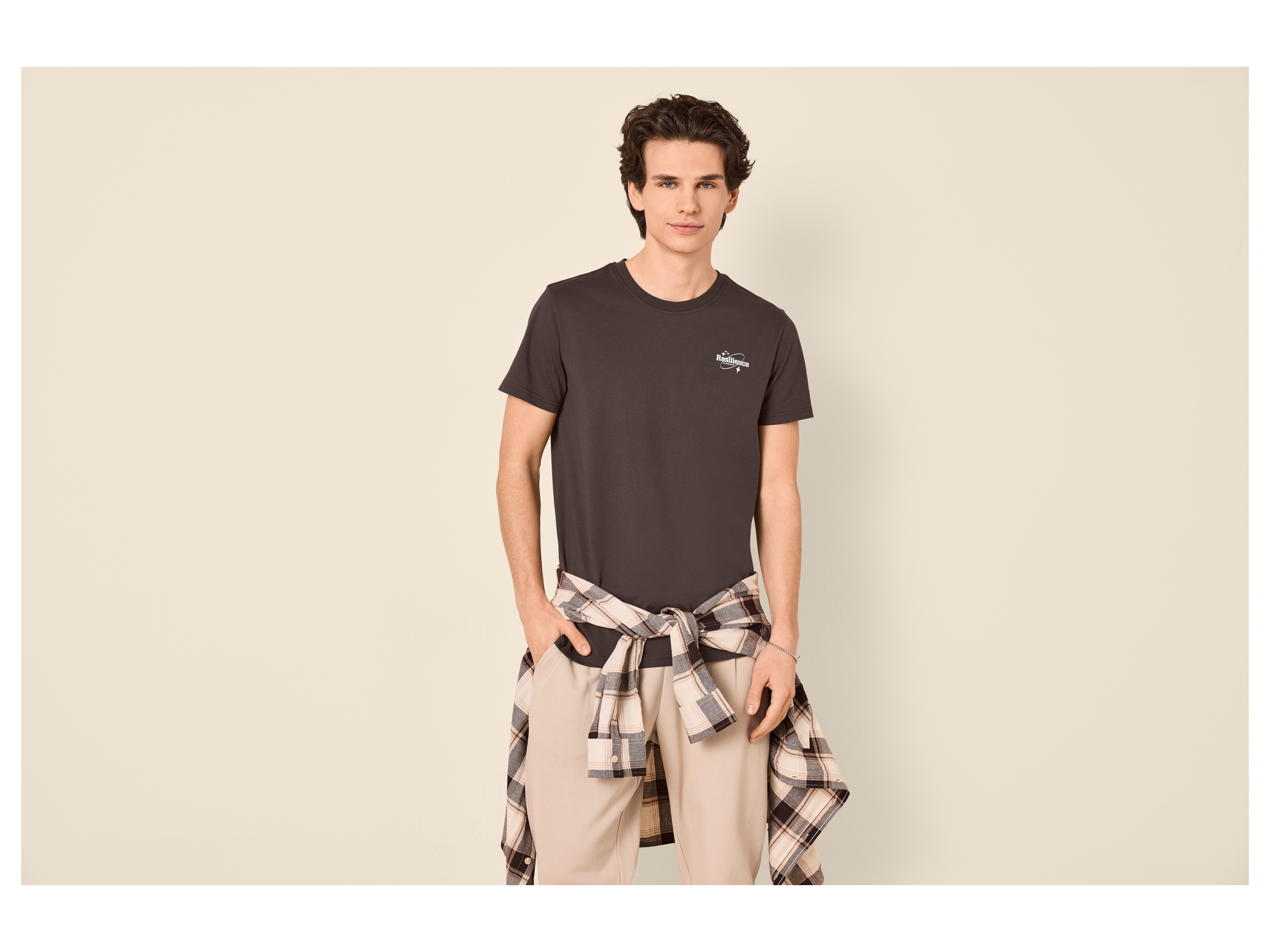 ESMARA MEN Herren T-Shirt (Braun, S (44/46)) – Bild 2 von 4