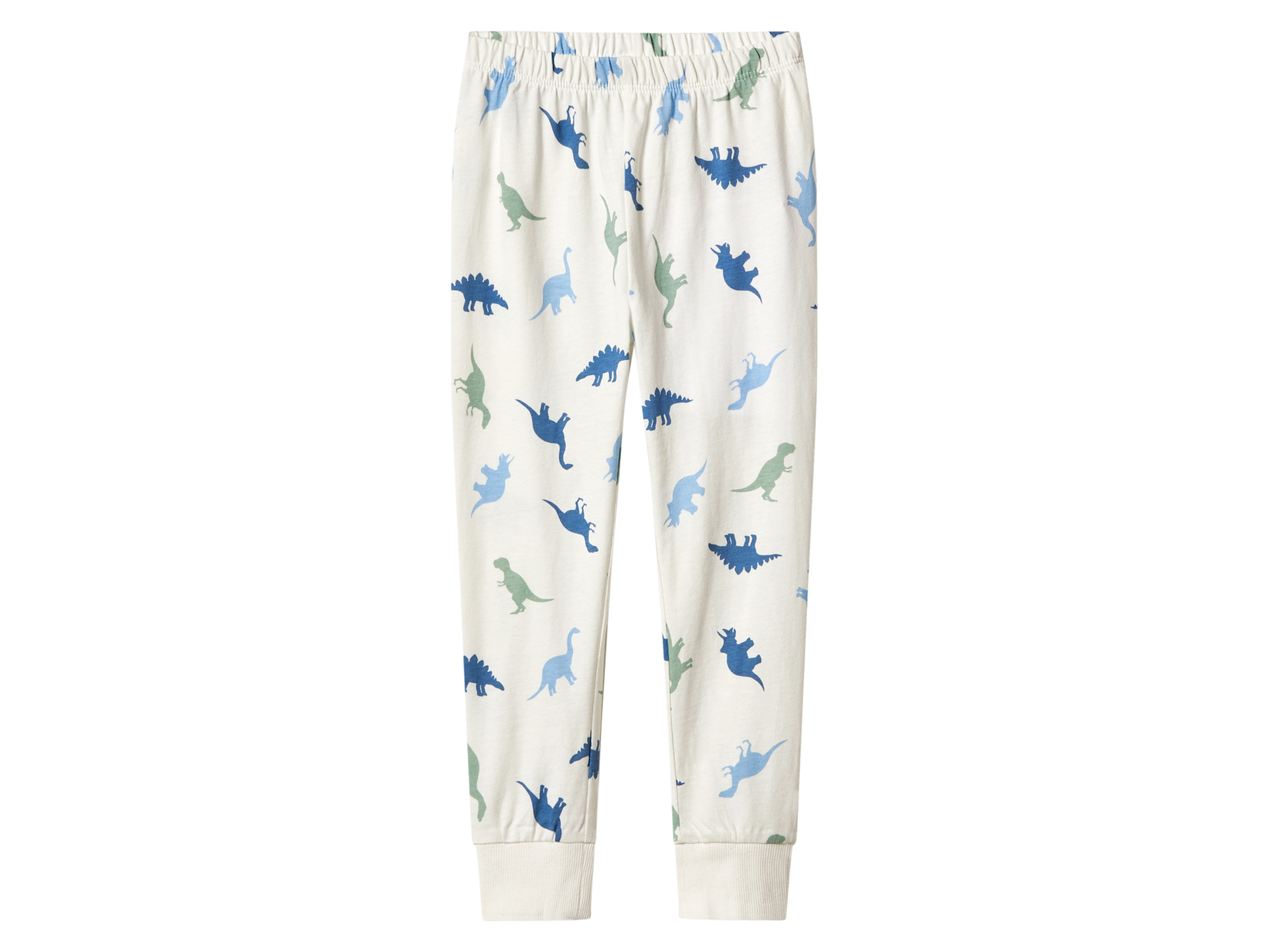 Thumbnail - lupilu® Kleinkinder Mädchen Jungen Pyjama lang/lang (dino/weiß, 98/104)