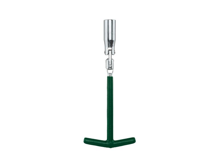 Ein grüner T-Schlüssel mit Verlängerung