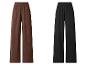 Zwei weite Hosen mit Gummizug in der Taille: braun und schwarz