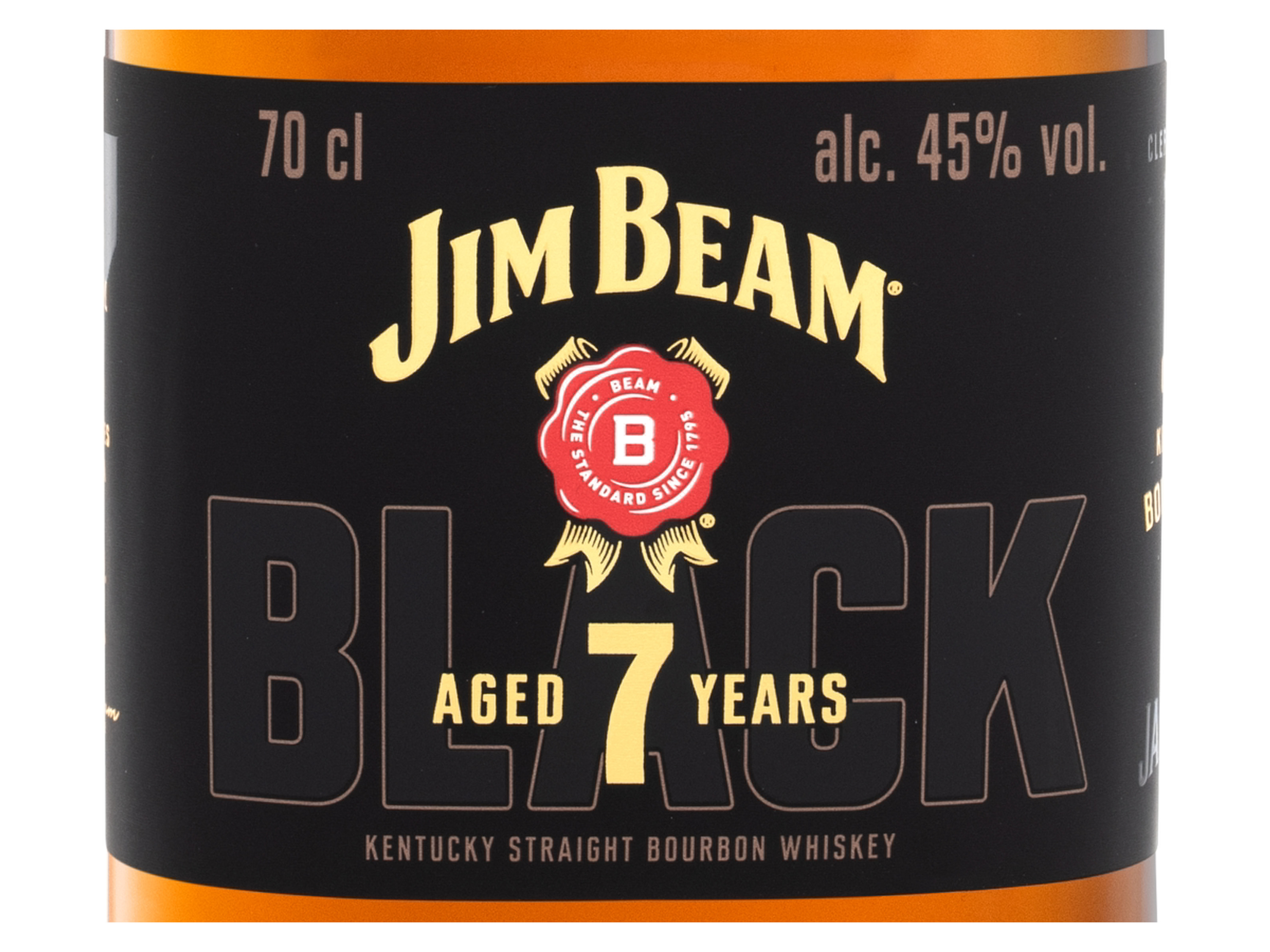 Thumbnail - JIM BEAM Black Bourbon Whiskey 7 Jahre mit Geschenkverpackung und Glas 45% Vol