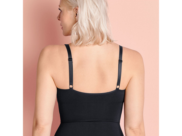 Ein schwarzes, nahtloses BH-Top.