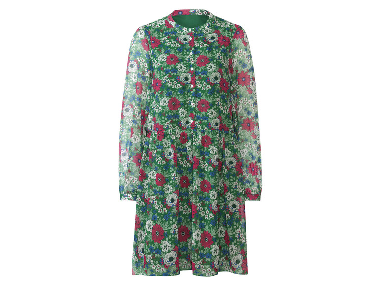 Gehe zu Vollbildansicht: esmara® Damen Kleid, in Chiffon-Qualität, mit Raffung - Bild 2