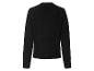 Schwarzer Pullover mit langen Ärmeln.