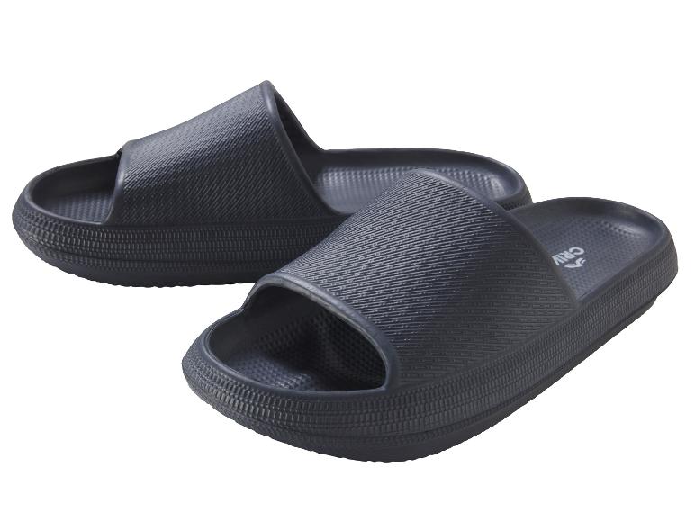 Carilo Badeschlappen, dunkelblau, dicke Sohle.