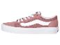 Rosa Low-Top-Sneaker mit weißen Schnürsenkeln und einem weißen Streifen an der Seite.