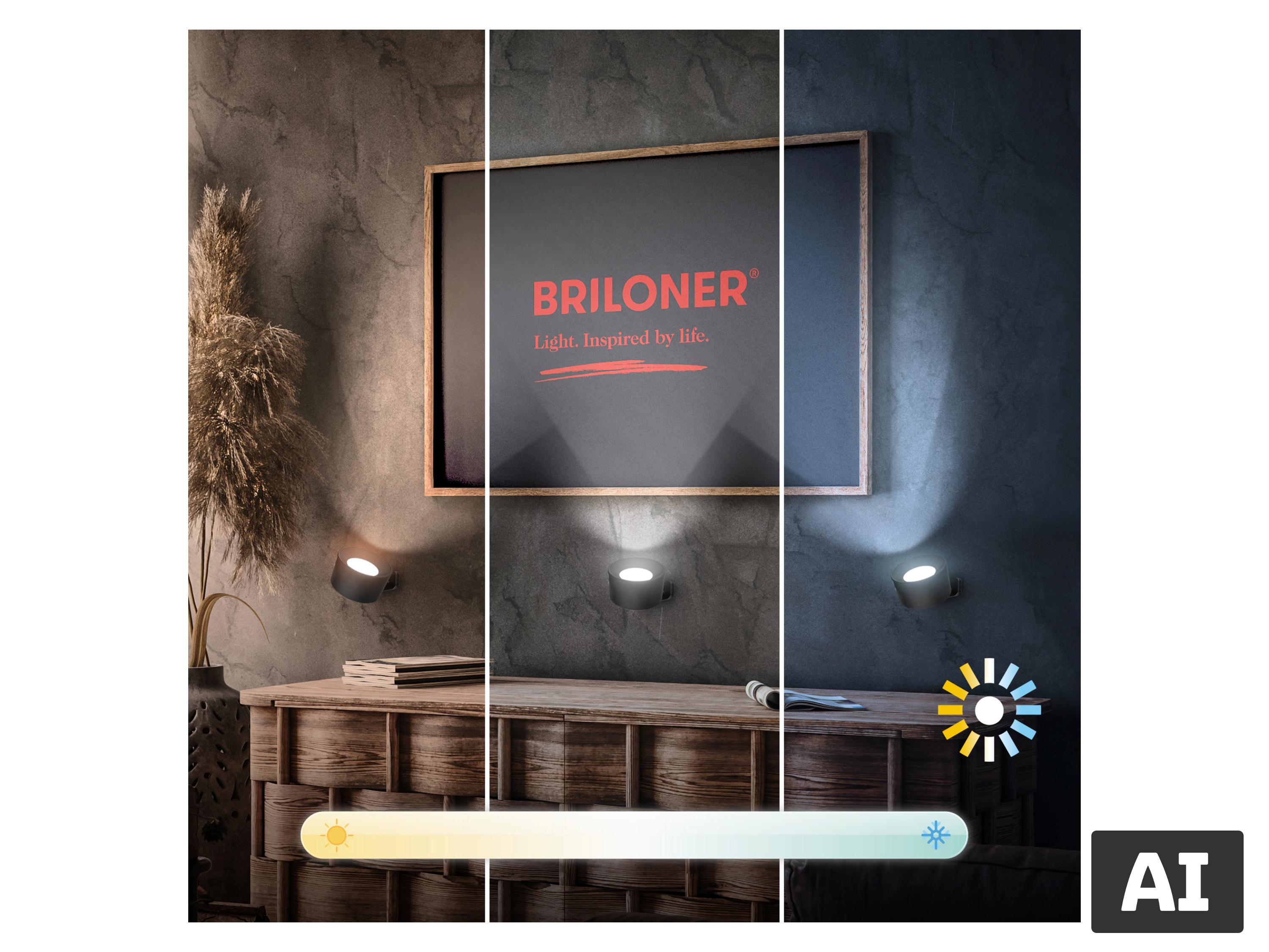 BRILONER 2er Set Wandleuchten Kabellos (Schwarz) – Bild 4 von 4