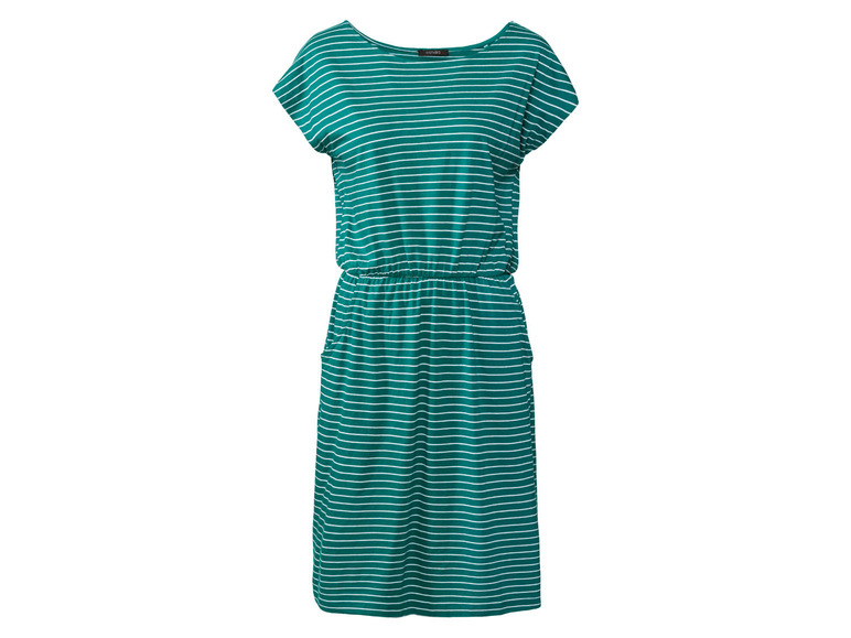 Gehe zu Vollbildansicht: esmara® Damen Kleid, mit weitem Rundhalsausschnitt und überschnittenen Schultern - Bild 10