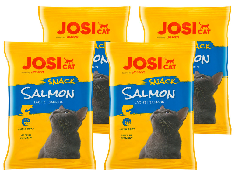 Gehe zu Vollbildansicht: JosiCat Katzensnack Salmon, 4 x 60 g - Bild 1