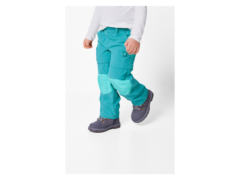 Türkise Kinderhose Cute & Clever mit Knieverstärkungen.