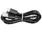 Schwarzes aufgerolltes USB-Ladekabel mit USB-A und USB-C Anschlüssen