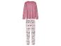 Rosa langärmliges Pyjama-Oberteil und gemusterte Pyjama-Hose.