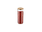 Vorratsglas mit Holzdeckel, gefüllt mit getrockneten Goji-Beeren.