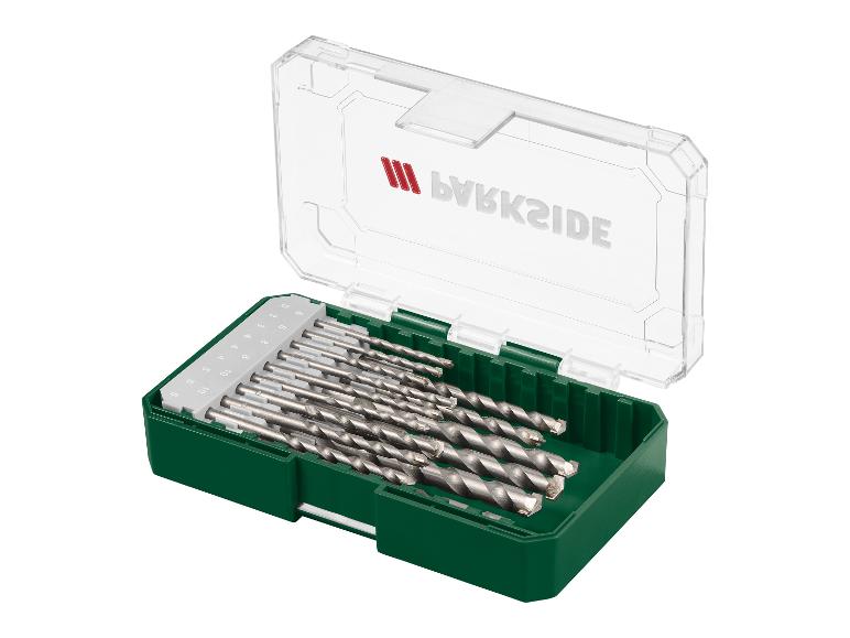 Backside Schlagbohrer im transparenten grünen Koffer.