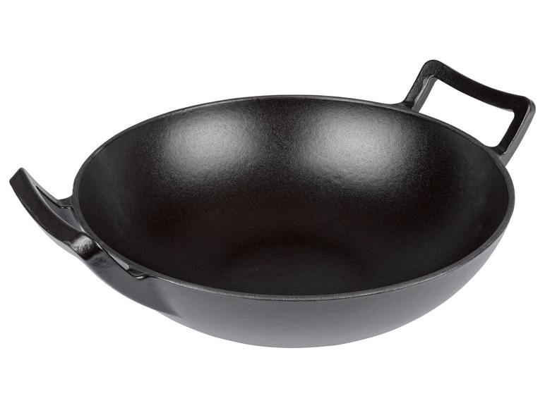 Gehe zu Vollbildansicht: GRILLMEISTER Wok Gusseisen, Ø 31,5 cm - Bild 1