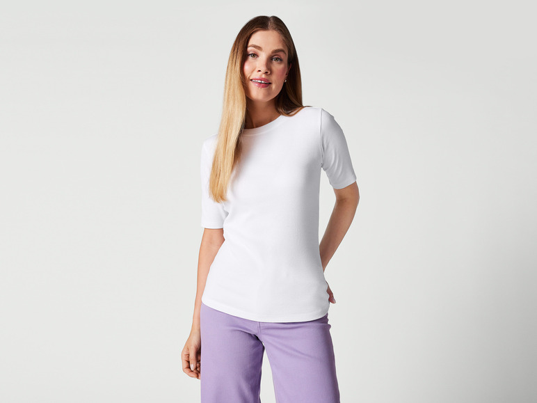 Gehe zu Vollbildansicht: esmara® Damen T-Shirt in modischer Ripp-Qualität - Bild 14