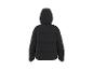 Schwarze Steppjacke mit Kapuze, Rückansicht