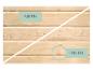 Holz mit Text 'AUSSEN' und 'INNEN' für Sauna.