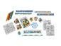 Weihnachtsset mit Hundehelden-Motiv, inklusive Buntstiften, Aufklebern, Puzzles, Malbüchern und Schreibwaren.
