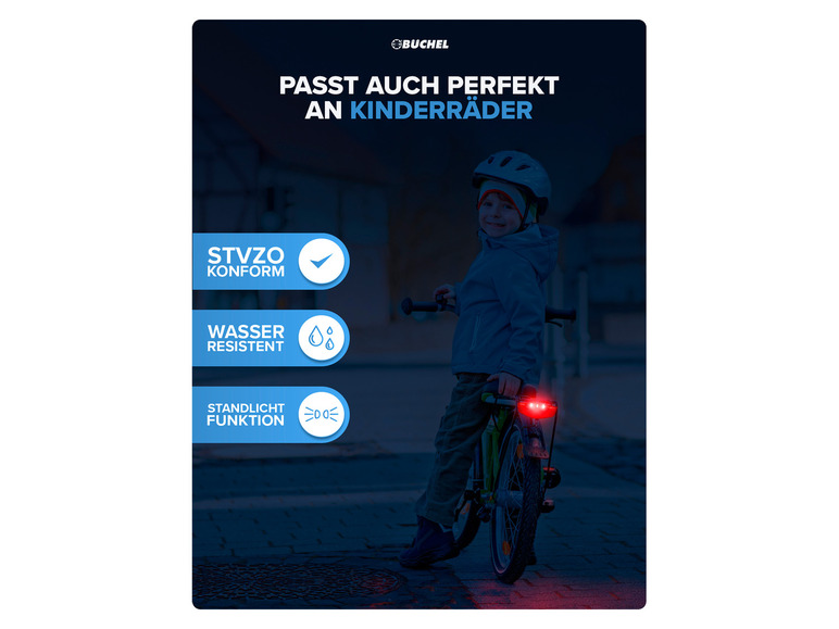 Gehe zu Vollbildansicht: Büchel Fahrrad Gepäckträgerrücklicht »Tivoli E-Bike« - Bild 9
