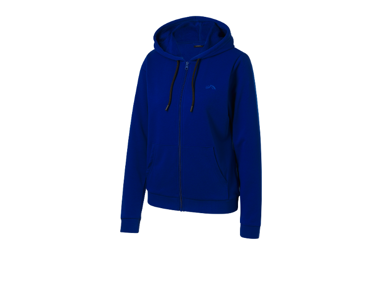 Blauer Kapuzenpullover mit Reißverschluss
