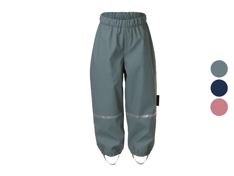Kinder-Regenhose in Petrol mit reflektierenden Streifen und Fußschlaufen