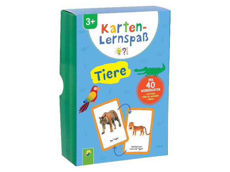 Lernkartenspiel für 3+ mit 40 Tierkarten zum Lernen und Üben.