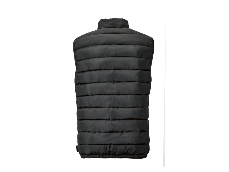 Eine schwarze Steppweste