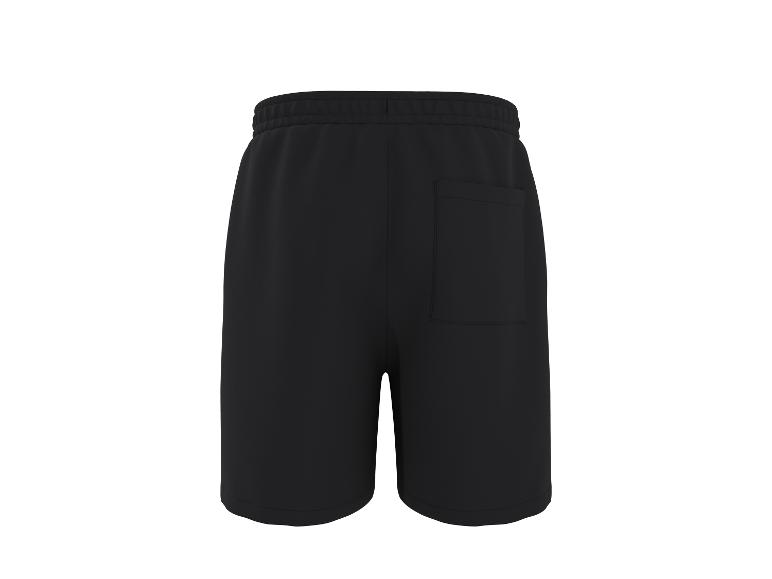 Schwarze Herren-Sporthose mit elastischem Bund und Gesäßtasche.