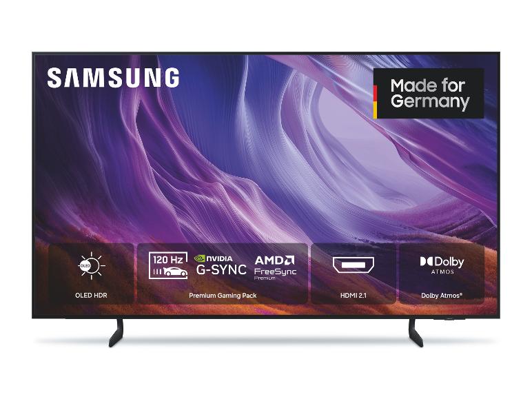 Fernseher mit OLED HDR-Display, 120 Hz, G-SYNC, FreeSync Premium, HDMI 2.1 und Dolby Atmos.