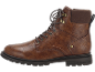 Herrenstiefel aus braunem Leder mit Schnürsenkeln und robuster Sohle.