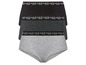Drei Paar Boxershorts von bys.oliver in Schwarz, Grau und Dunkelgrau.