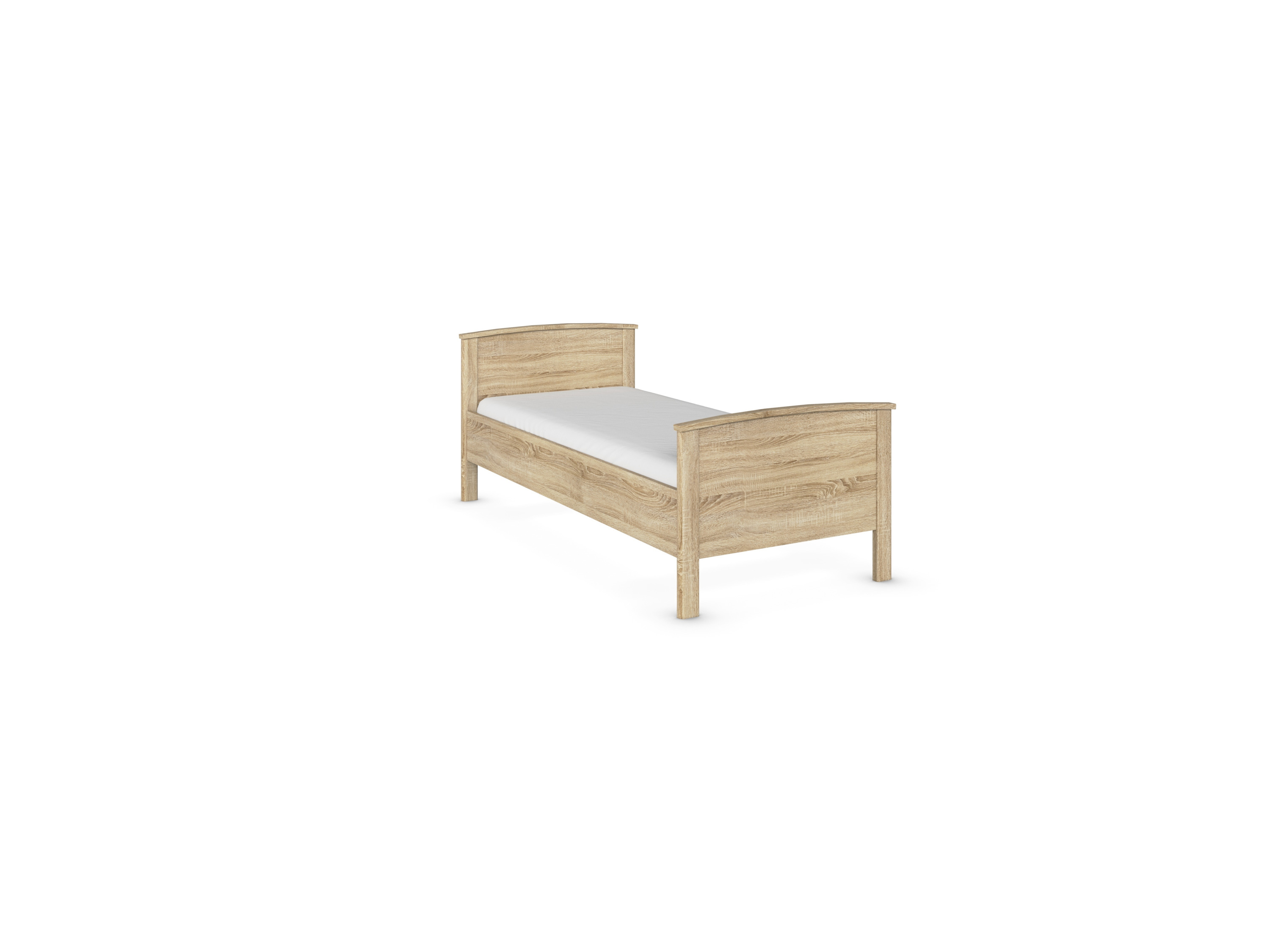 RAUCH BLUE Torrent Bett Komforthöhe, Liegefläche 90 cm (Eiche sonoma, Breite 100 cm / Höhe 85 cm)