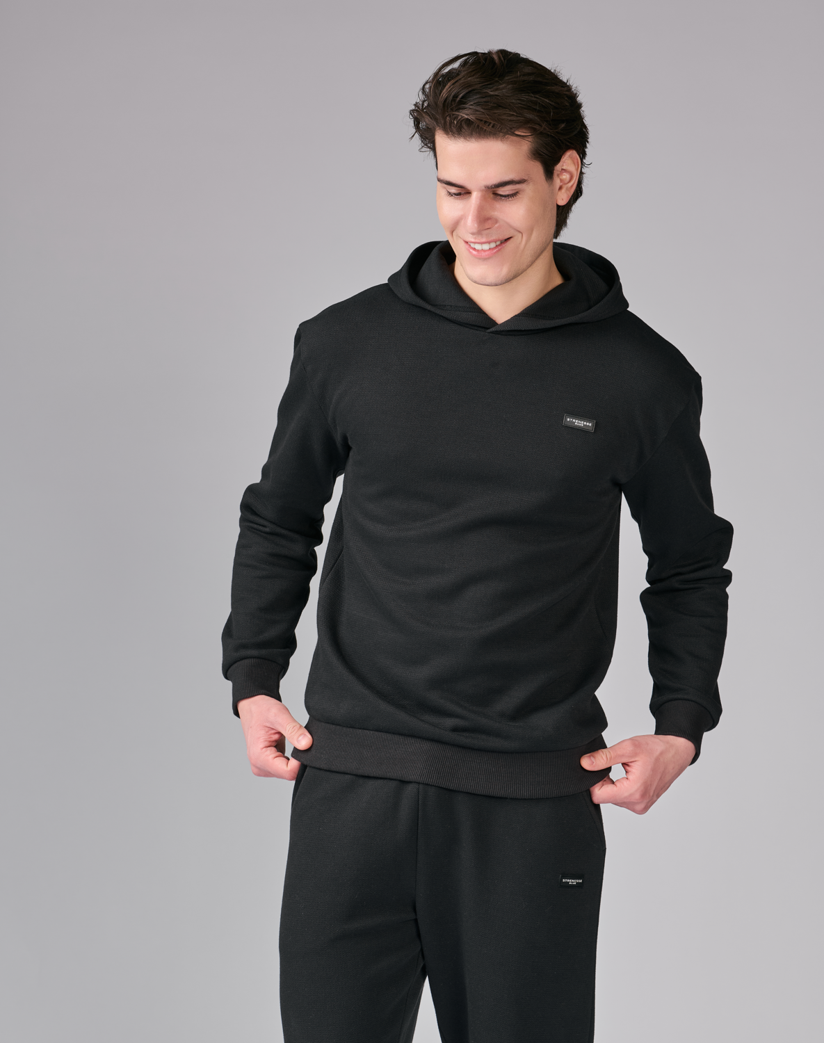 STRENESSE BLUE Herren Sweathoodie »Jogi Löw - Kollektion«, mit Piqué-Struktur (Schwarz, XXl) – Bild 2 von 4