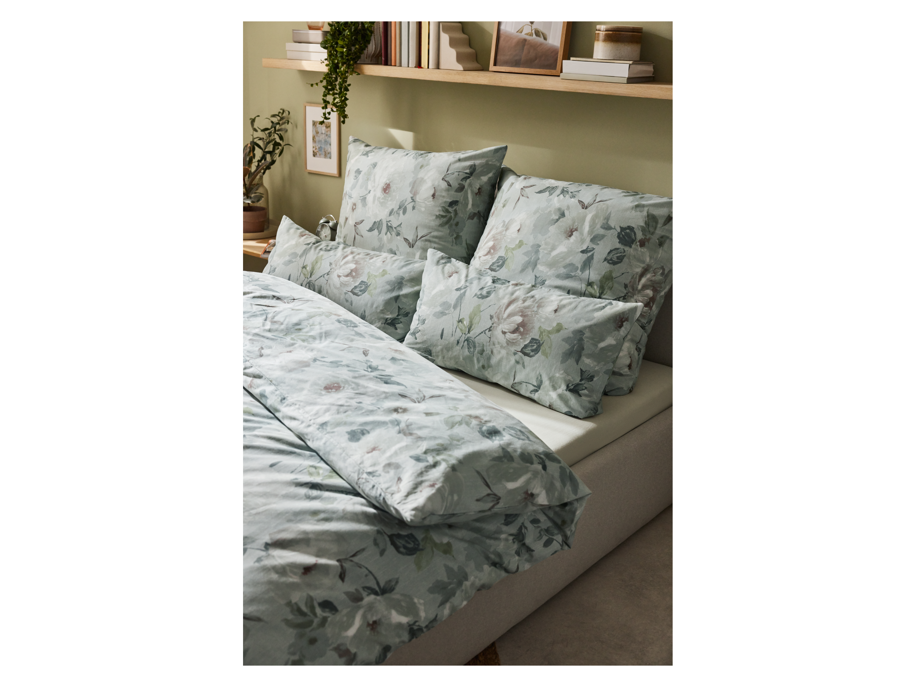 Thumbnail - LIVARNO home Edel-Renforcé-Bettwäsche, 200 x 220 cm (wasserfarben)