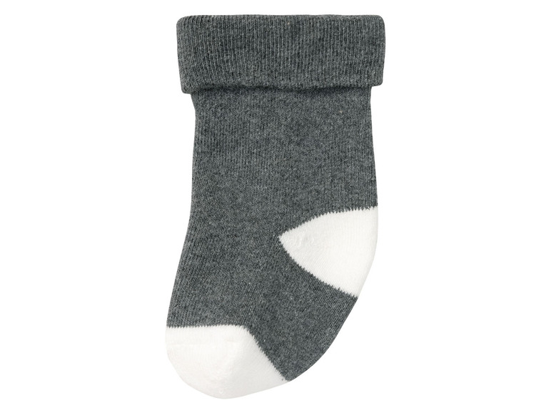 Gehe zu Vollbildansicht: lupilu® Baby Thermo-Socken, 5 Paar, mit hohem Baumwollanteil, weiß/grau - Bild 7