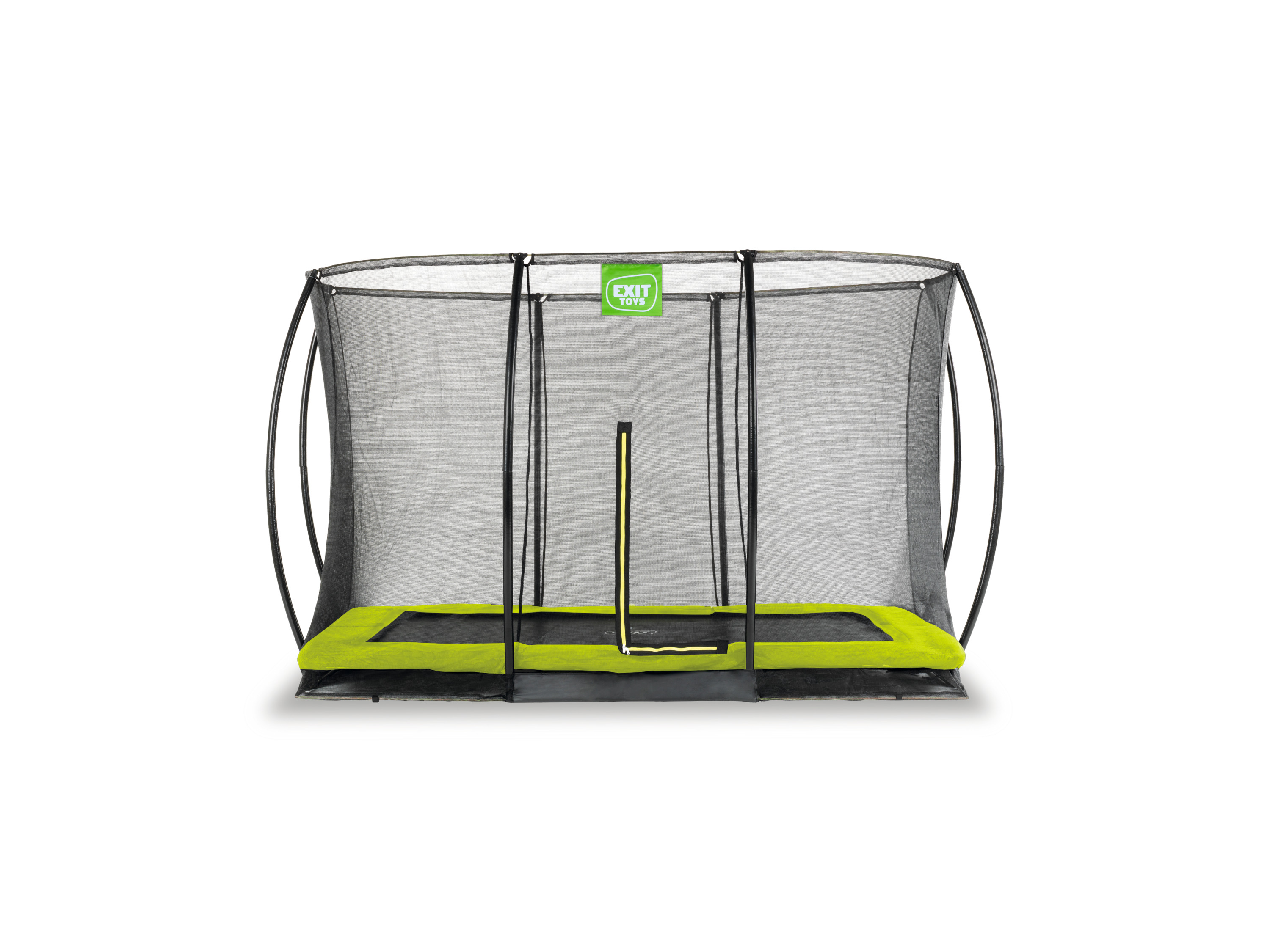 EXIT TOYS Silhouette Bodentrampolin mit Sicherheitsnetz (244 x 366 cm)